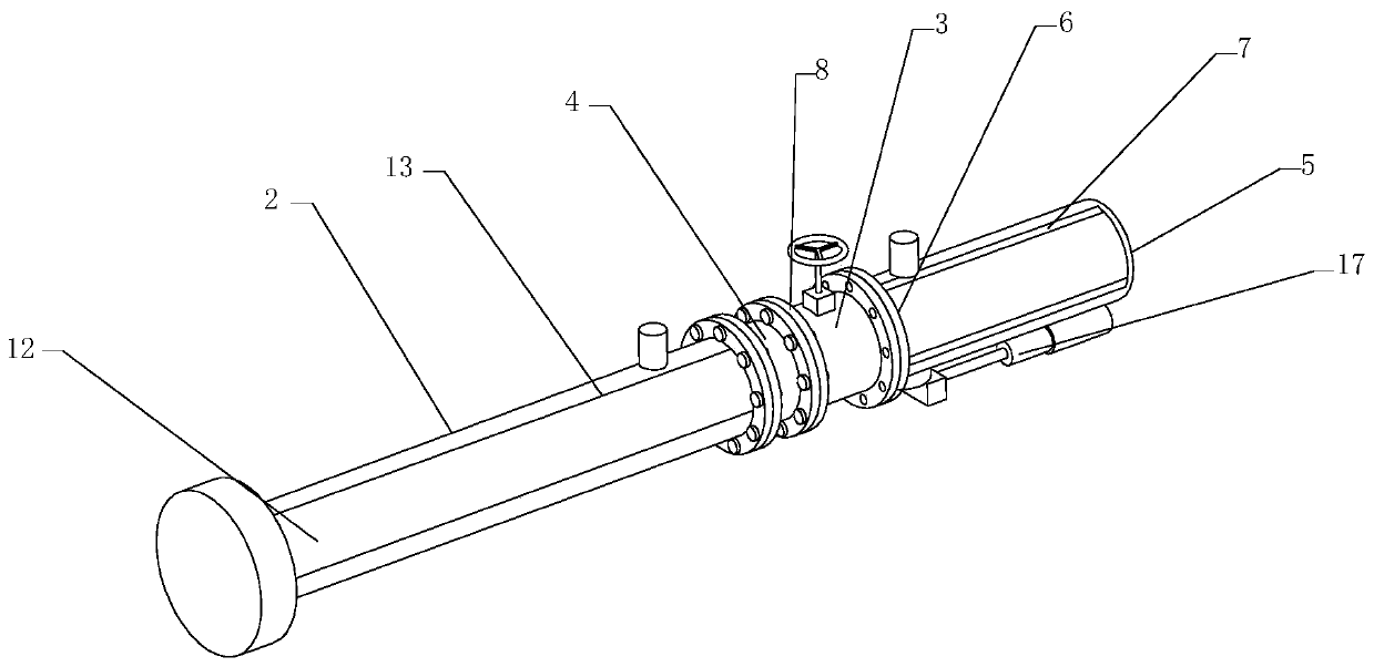 Pneumatic advancing-retreating belt sweeping and protection device with short and exquisite structure