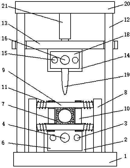 Rotary shaft punching device