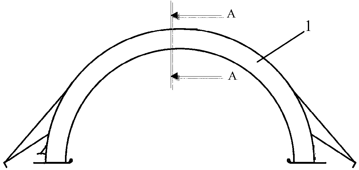 Continuous air inflating structure for hangar