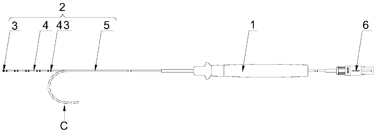 Coronary sinus space bend mapping electrode catheter