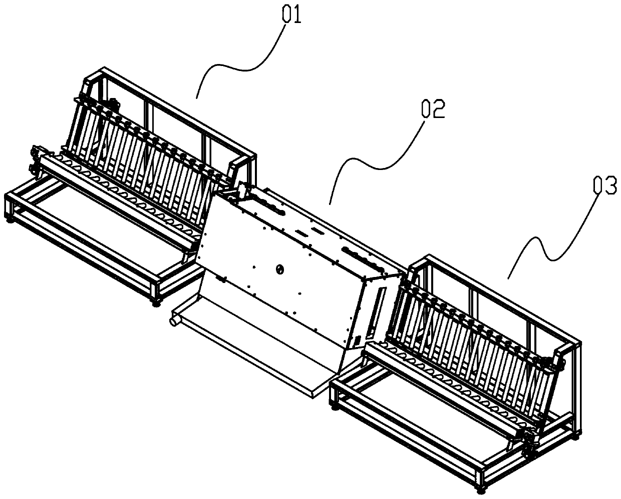 Inclined rail plate cleaning machine