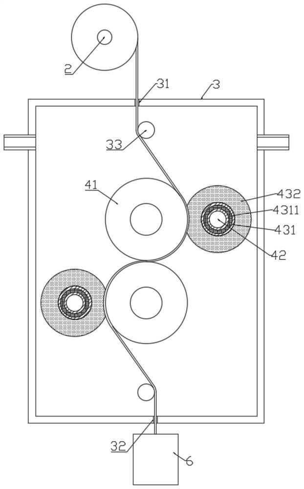 Cloth arrangement device for luggage fabric processing