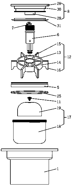 Double-layer deodorant floor drain