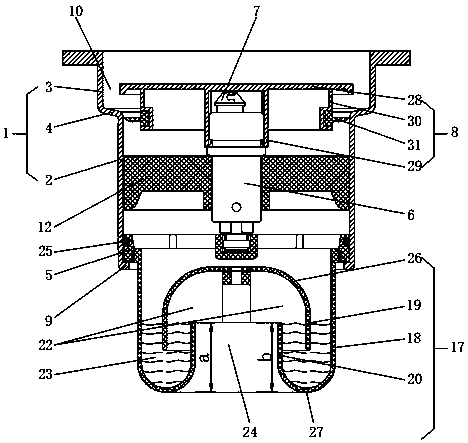 Double-layer deodorant floor drain