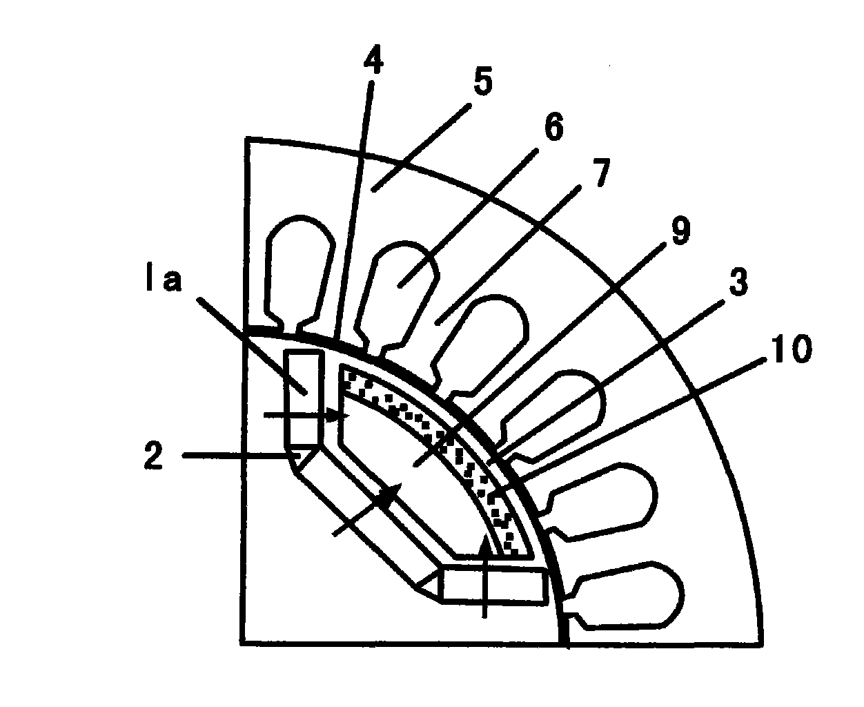 Vehicle permanent magnetic synchronous motor and stator iron core capable of weakening magnetic resistance moment