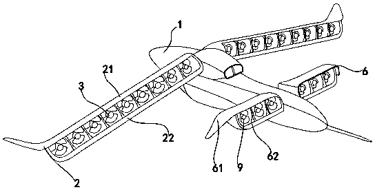 Passenger plane capable of vertically lifting and lowering