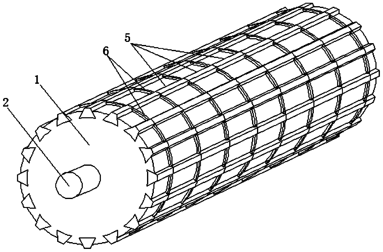 Combined splicing type roller shaft brush