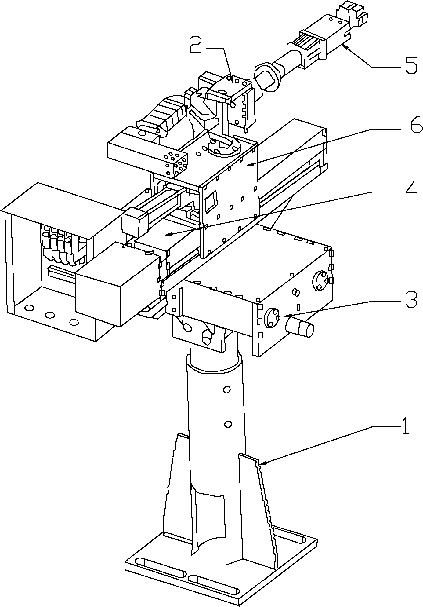 Direct-in/direct-out servo electrical pick-up machine