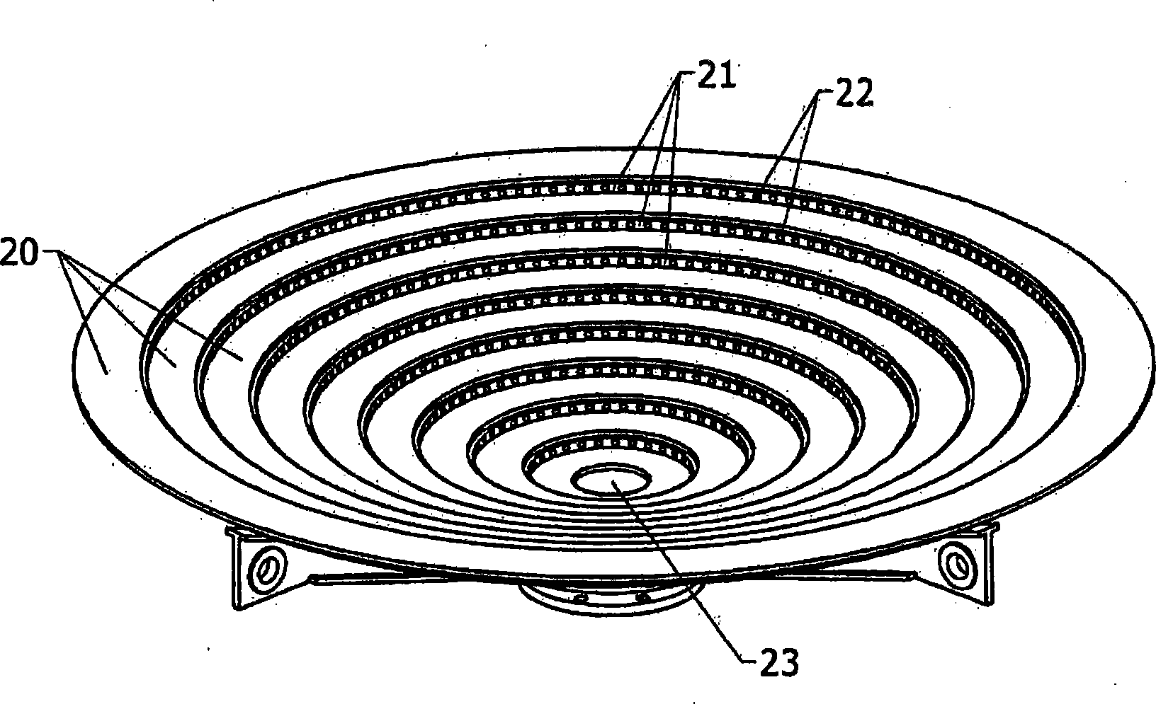 Grid for fluidized bed gasifier