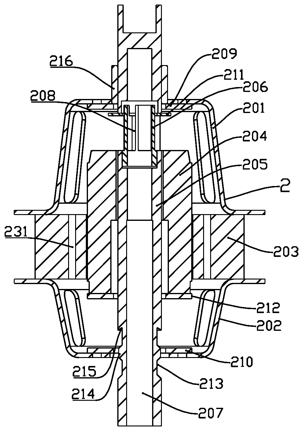 Self-balancing liquid pumping device, hydraulic filling type evaporation device and refrigerating system thereof