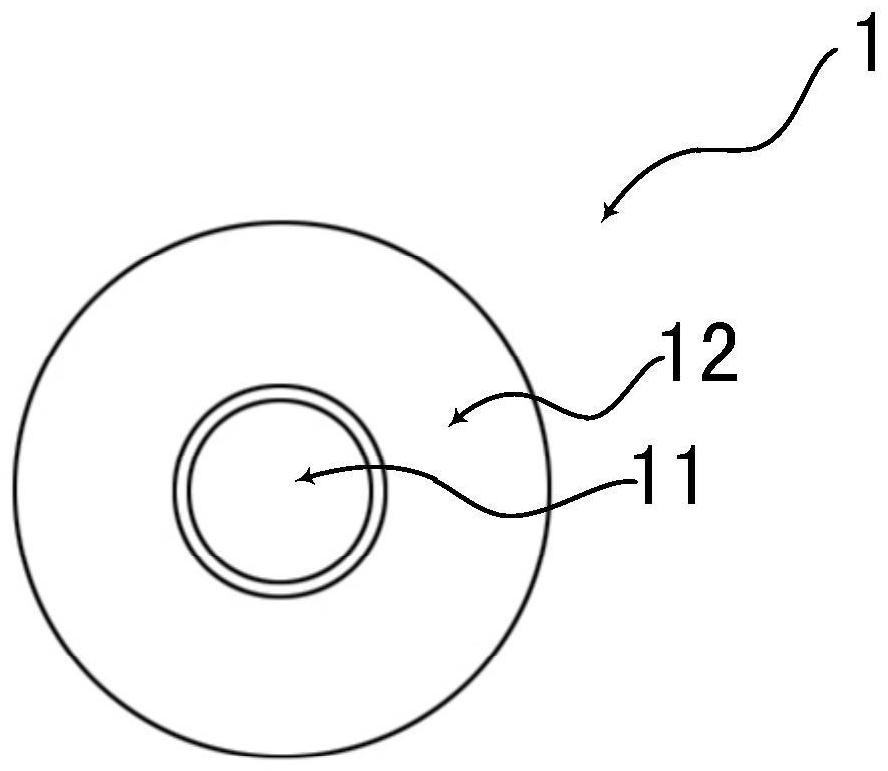 End face pattern centering detection device for coaxial core filter rod