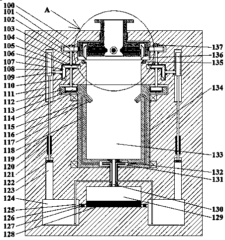 Writing brush cleaning device