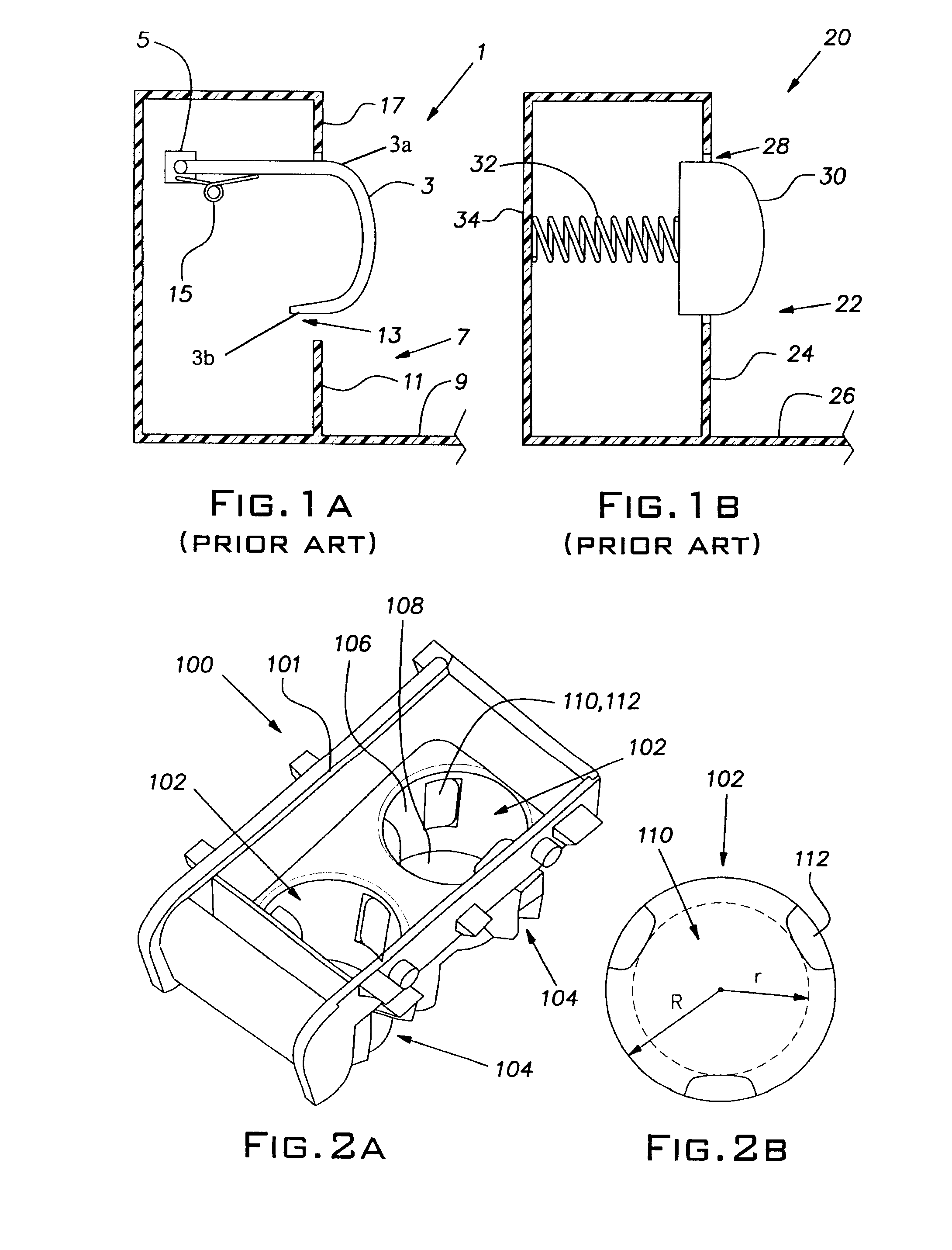 Tab structure for controlling cups in vehicles