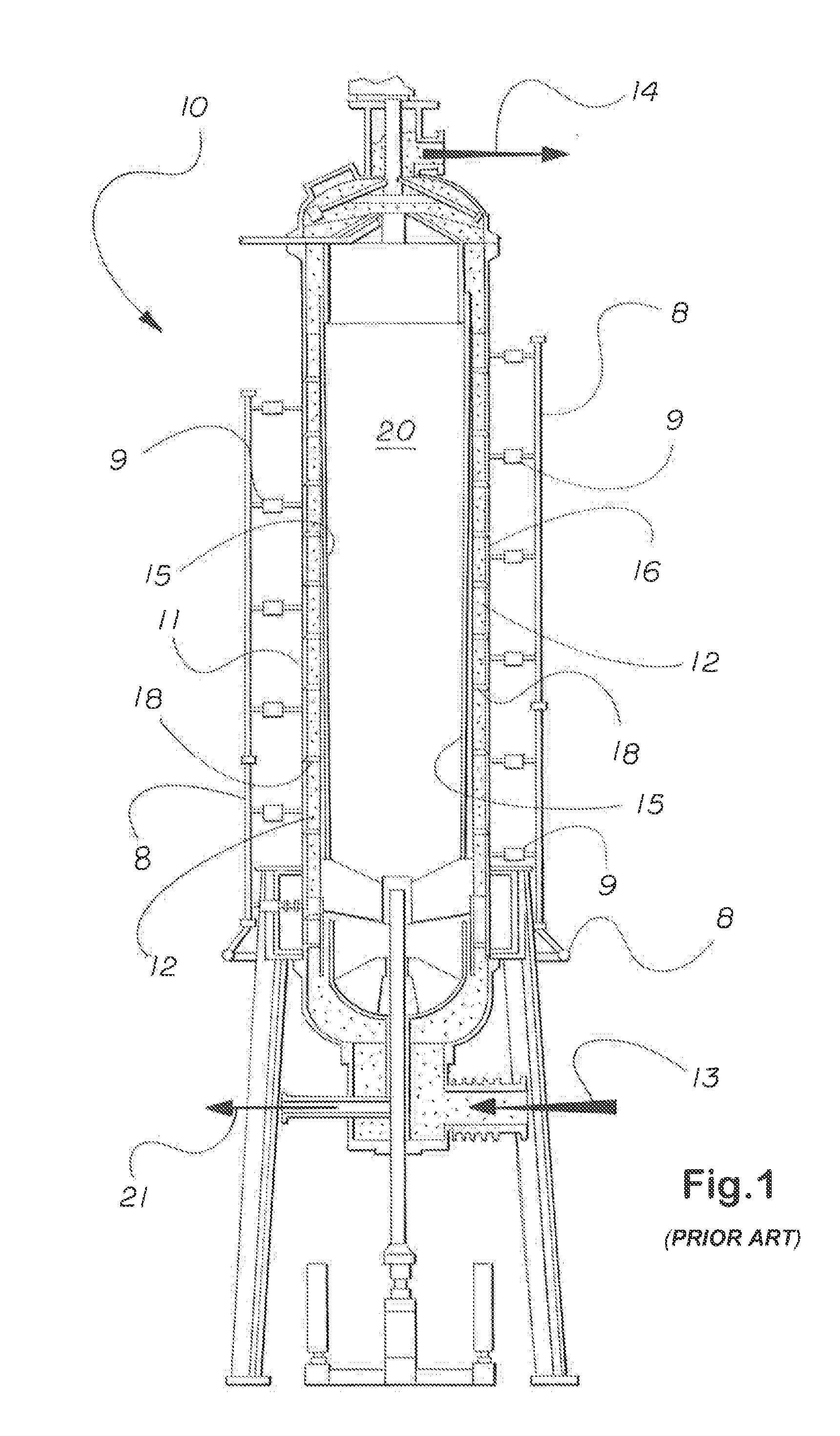 Pressure diffuser with an annular baffle screen plate over water inlet