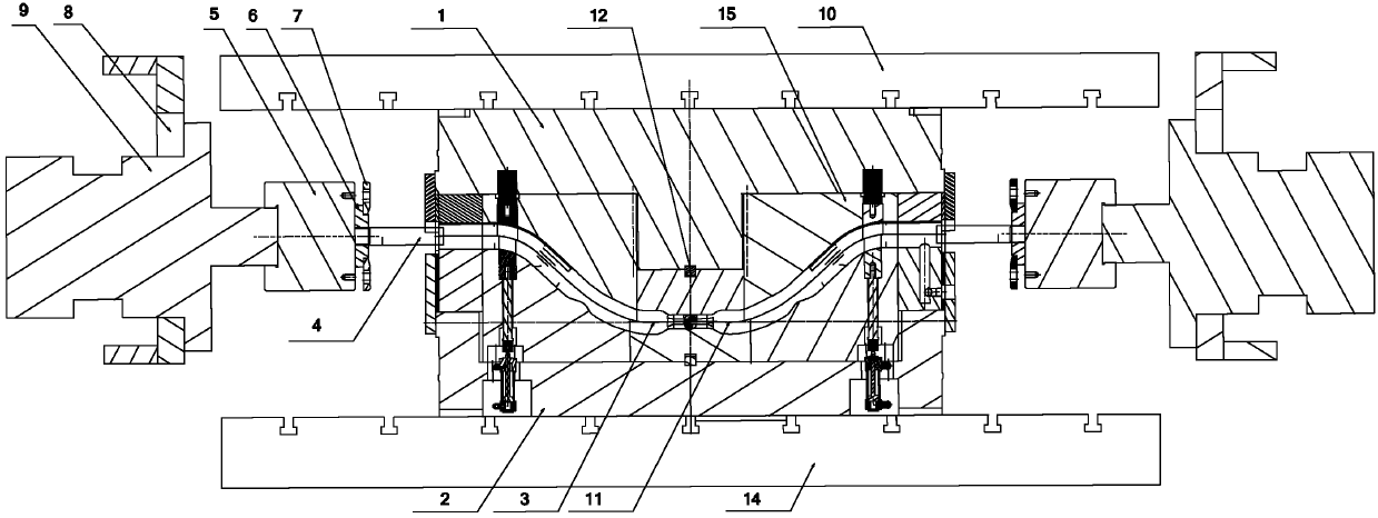 Multi-deformed bending forming method and device for pipe fitting