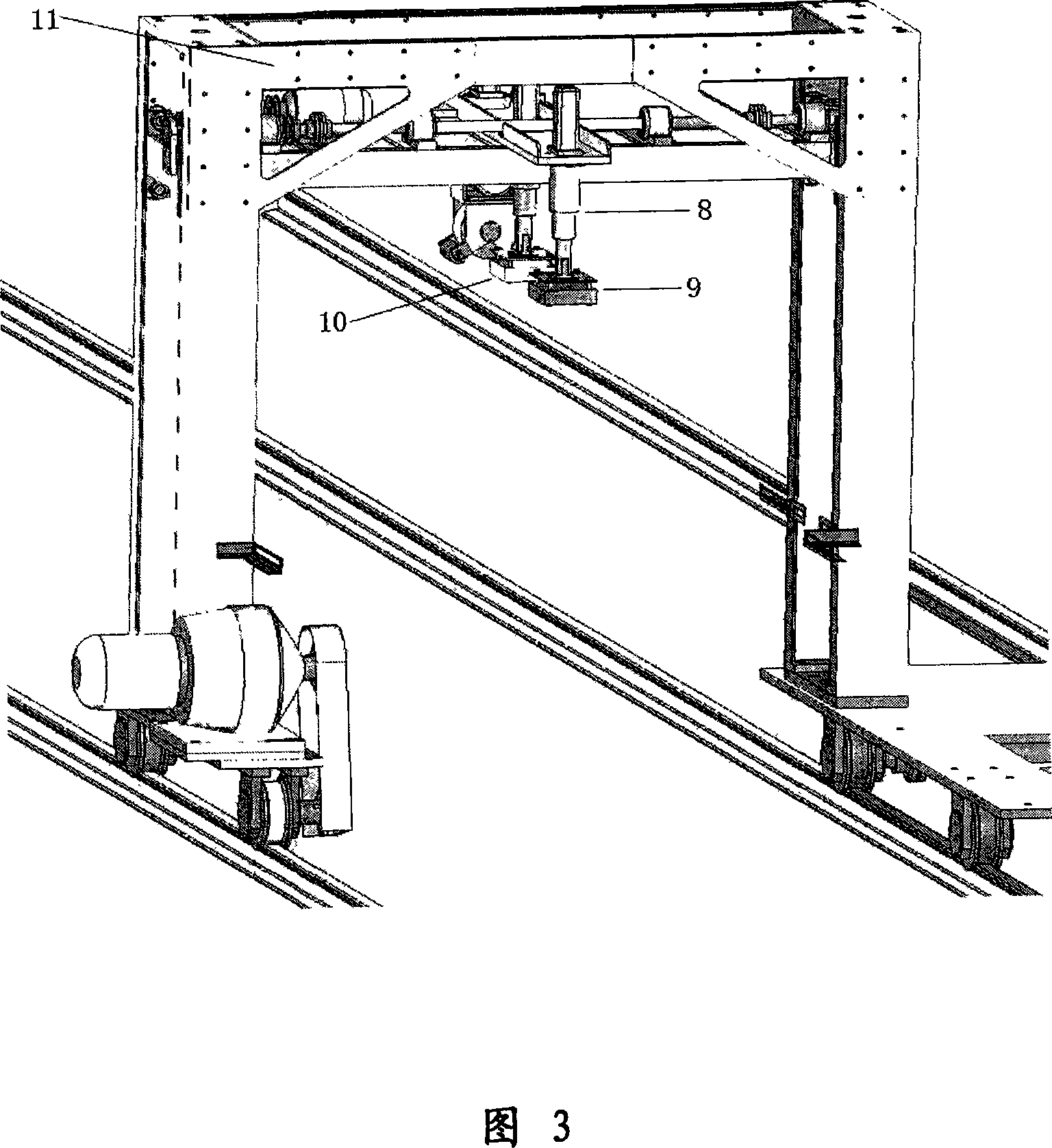 Heavy caliber seamless steel pipe supersonic and vortex combined automatic detection device and uses