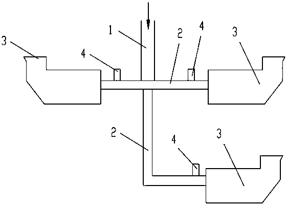 Cooling water flow control device and control method for lead-acid storage battery plate casting machine