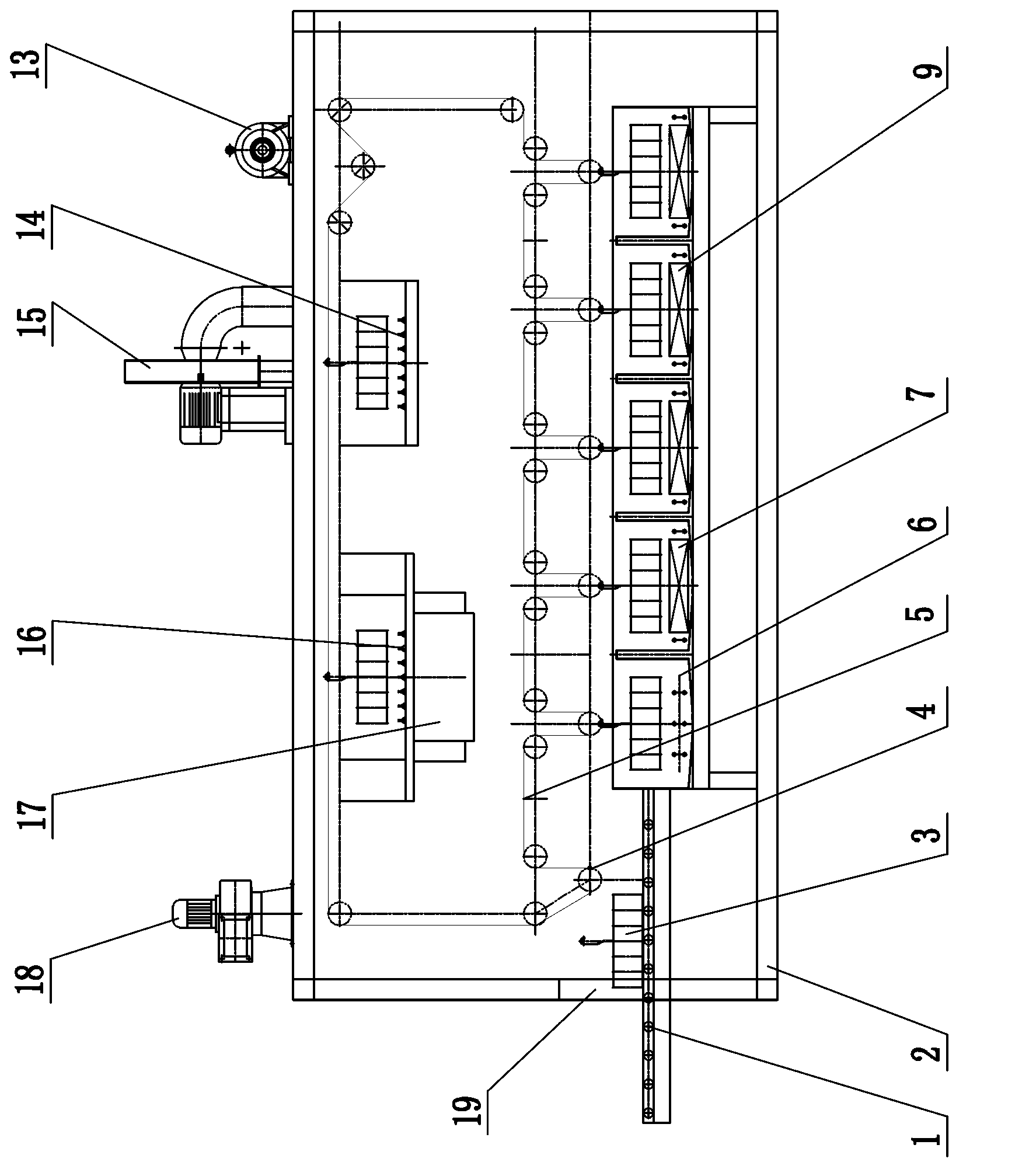 Automatic conveying ultrasonic cleaning machine for double-chain hanging frame