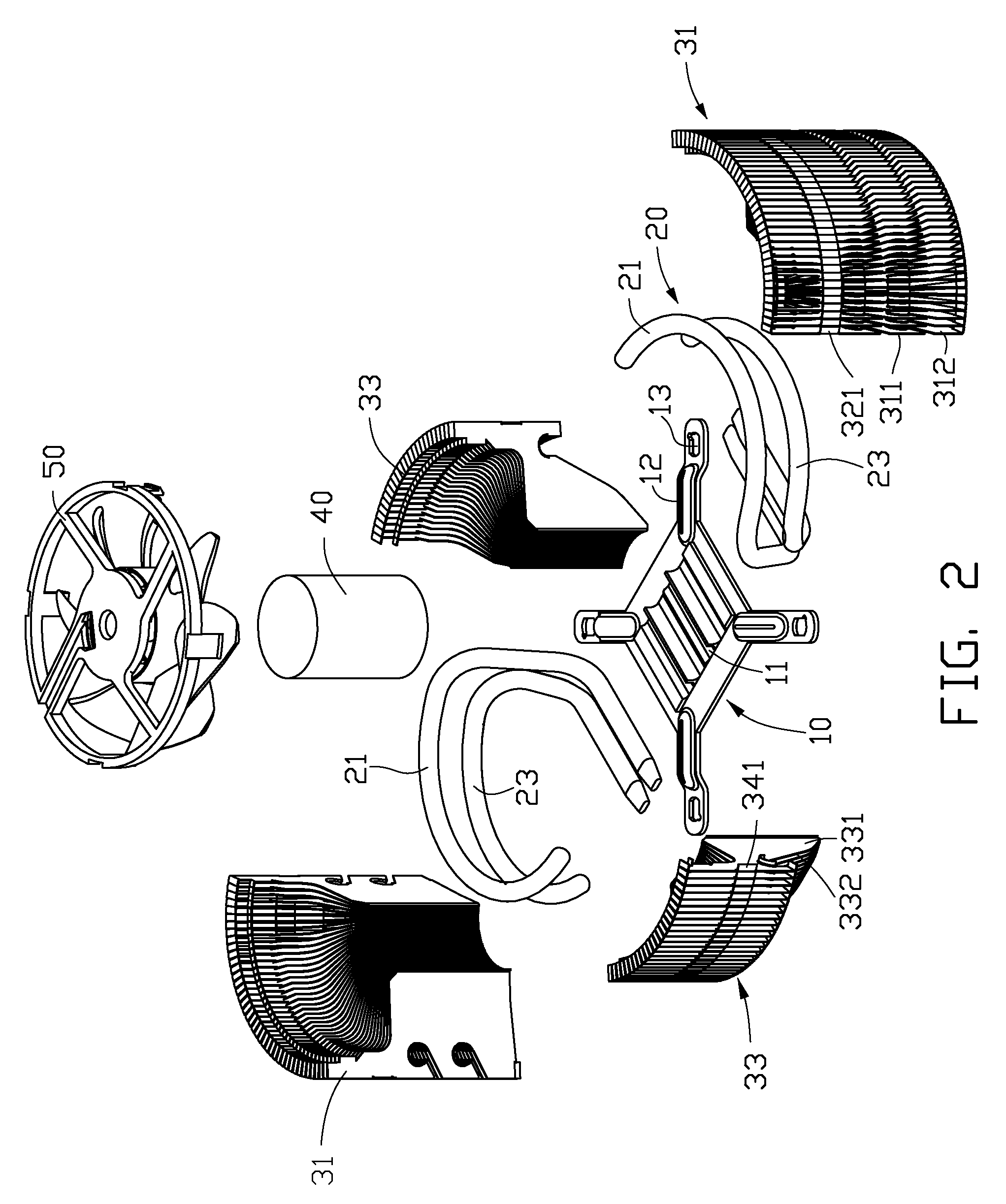 Heat dissipation apparatus having a fan received therein