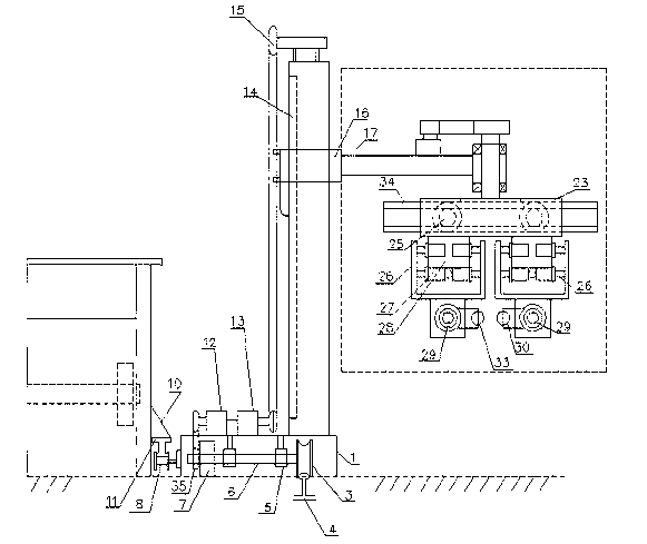 Automatic tube falling device for coiler and using method thereof