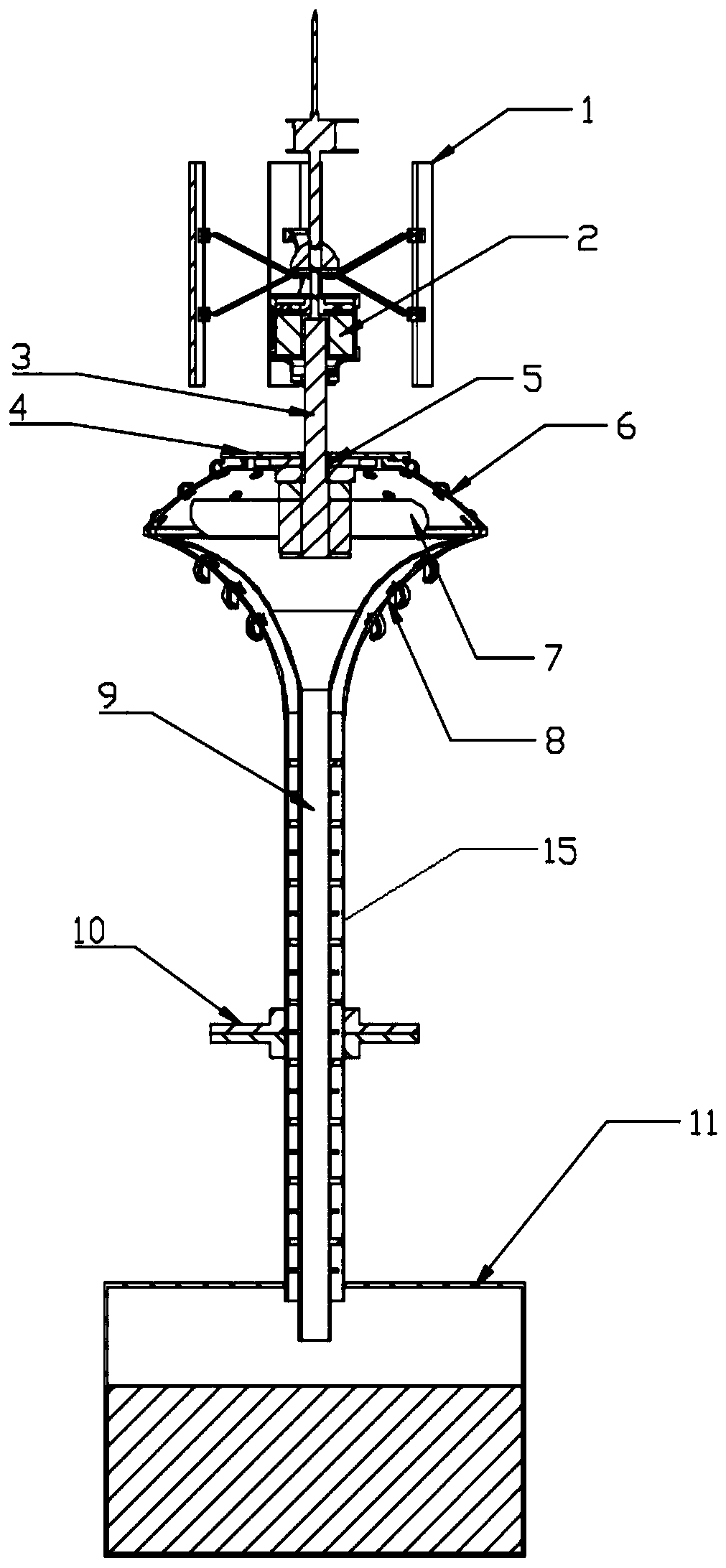 Aerodynamics-based spontaneous device for catching water from air