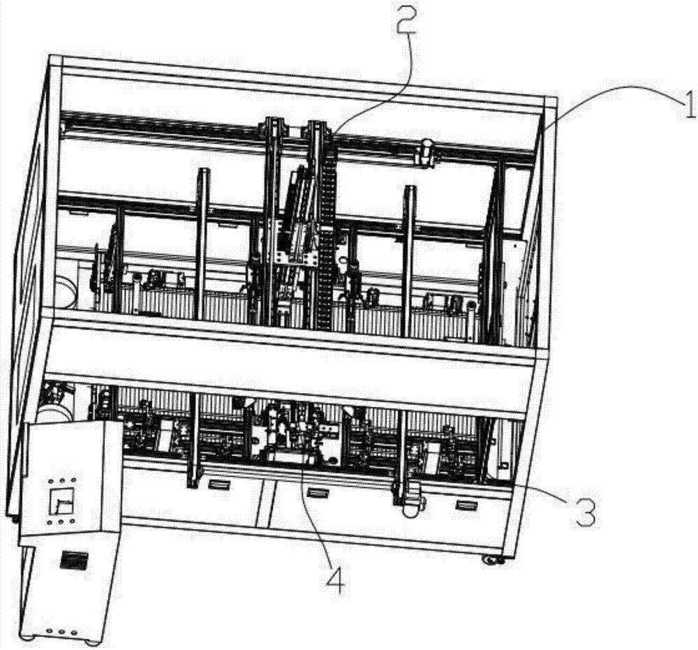 Automatic cross rod clamping and screw locking machine