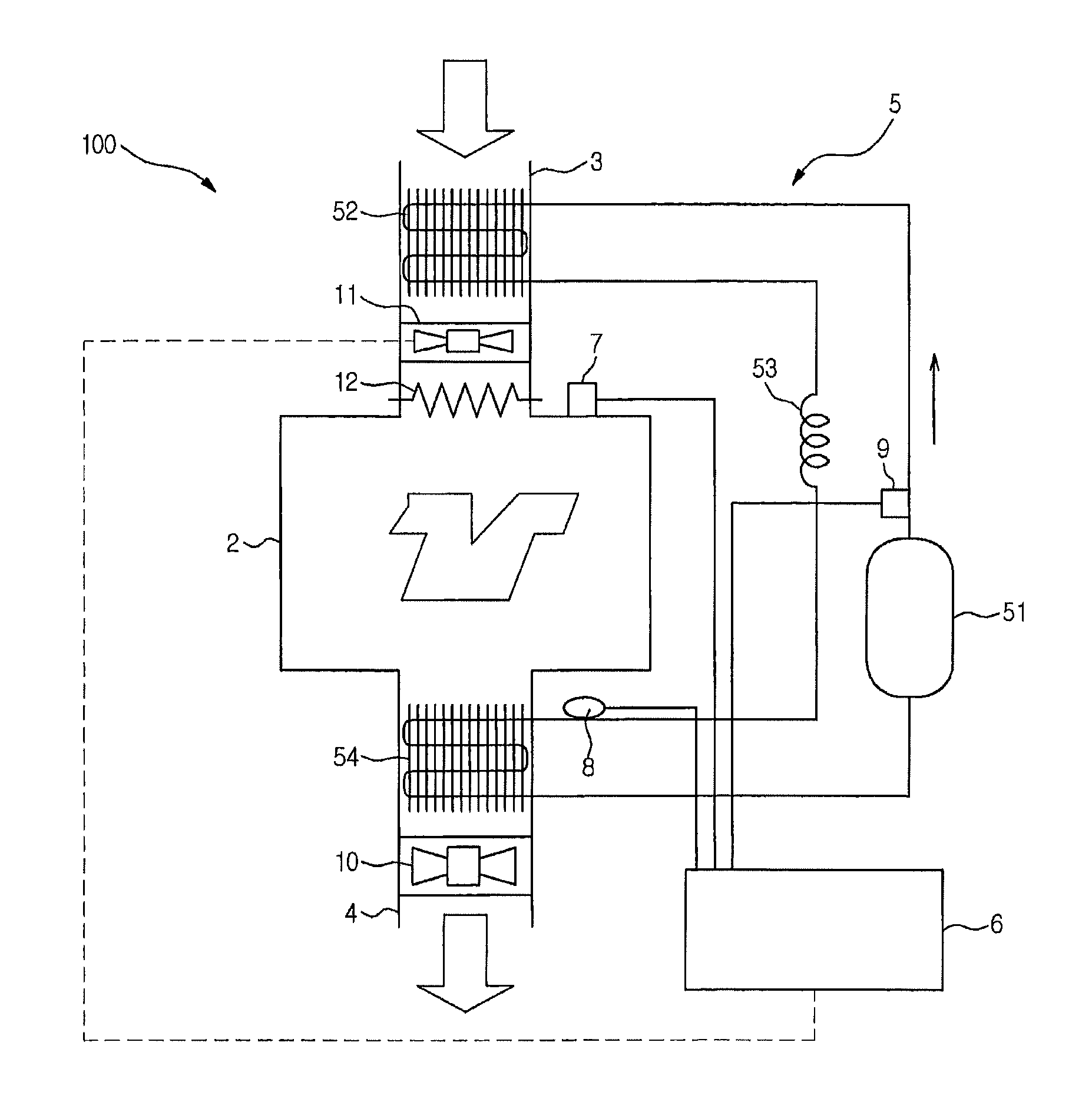 Heat pump type clothes dryer with secondary blowing mechanism