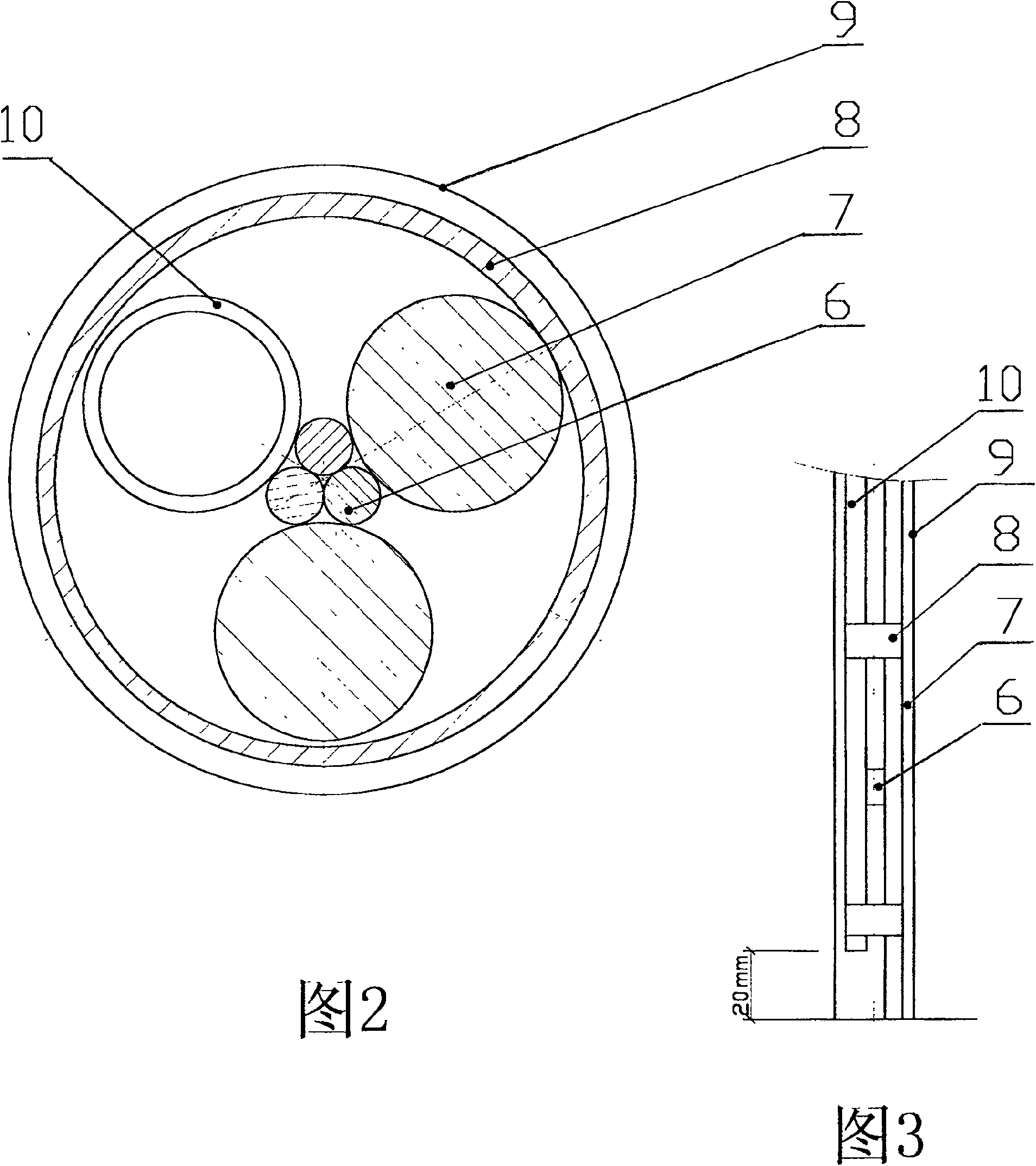 Mass concrete structure deep pore reinforced construction method