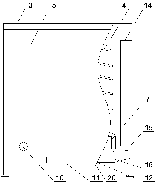 Intelligent processing terminal cooling device