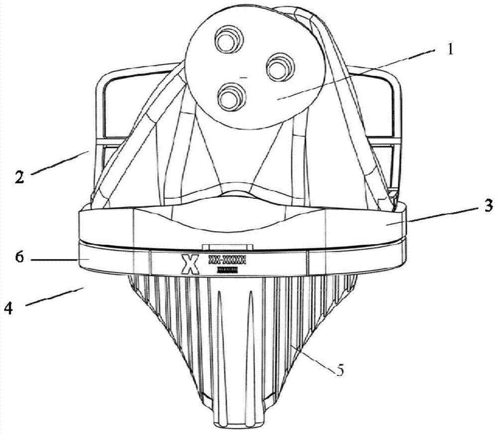 A combined organic polymer material artificial knee joint