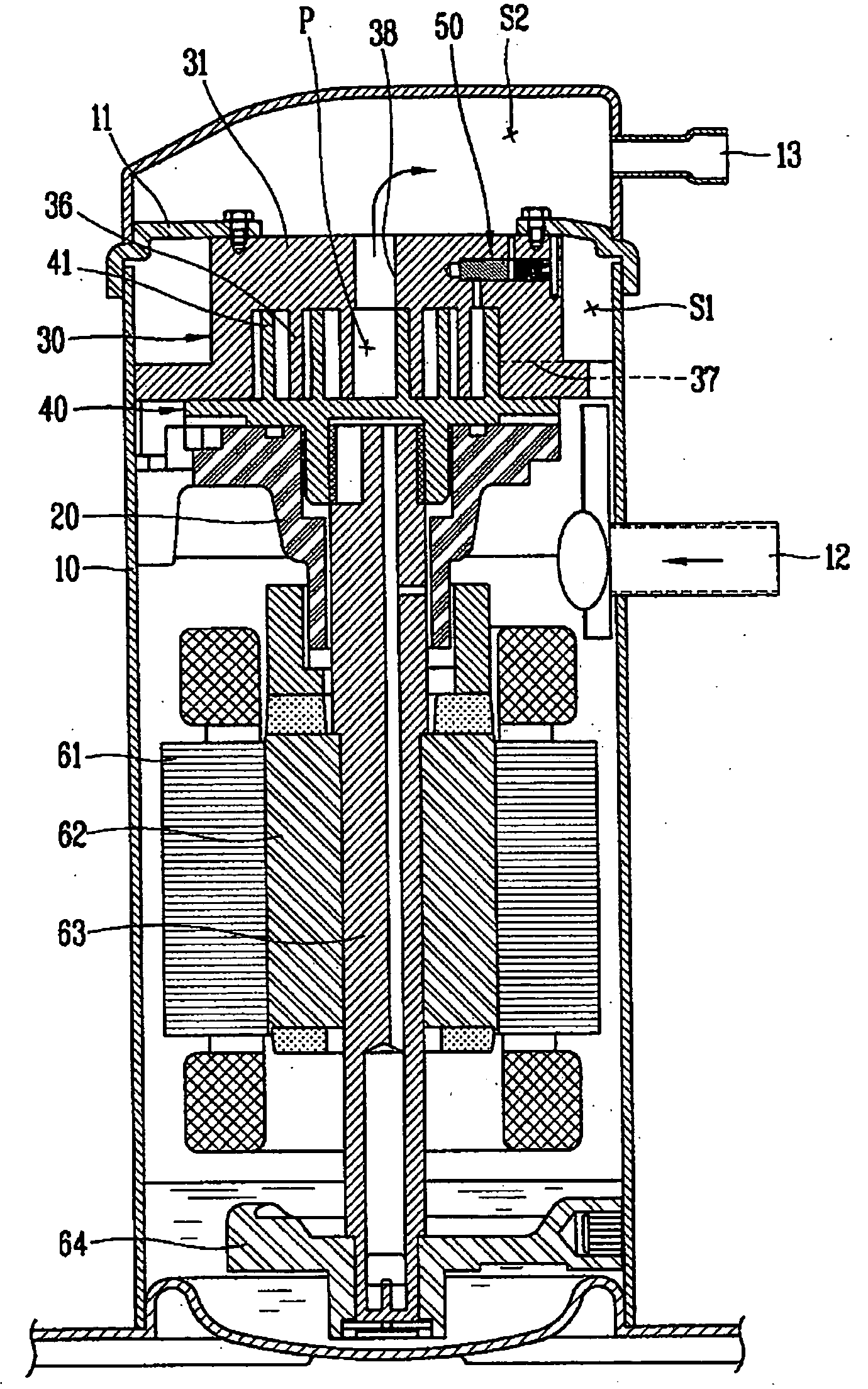 Apparatus For Preventing Vacuum Of Scroll Compressor