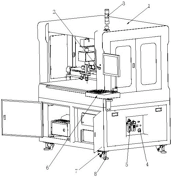 Semi-automatic liquid crystal screen repairing machine