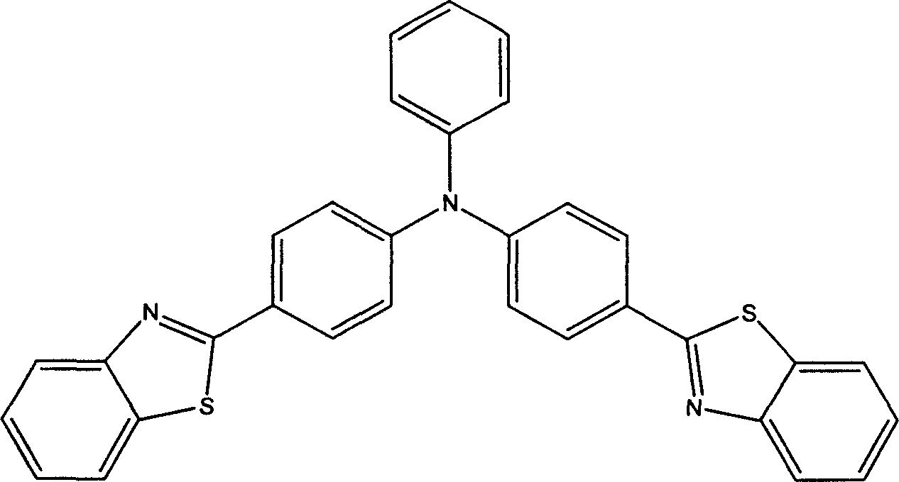 Near-white organic electroluminescent material and its prepring method