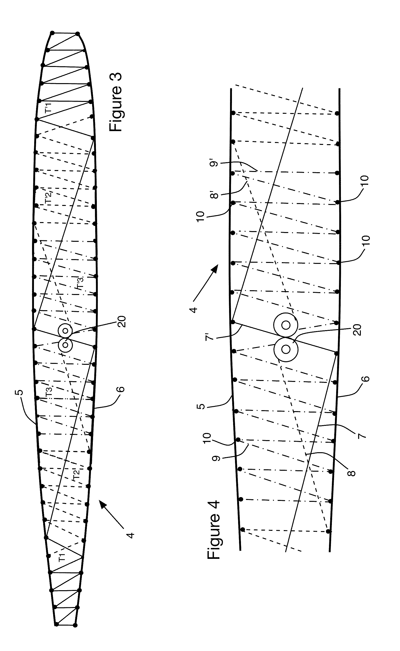 Airship with a controlled variable profile