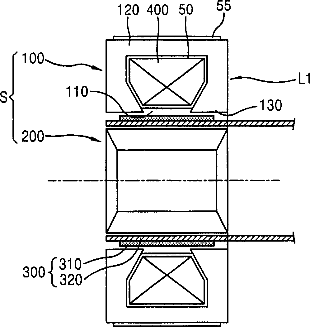 Stator for reciprocating motor and fabrication method thereof