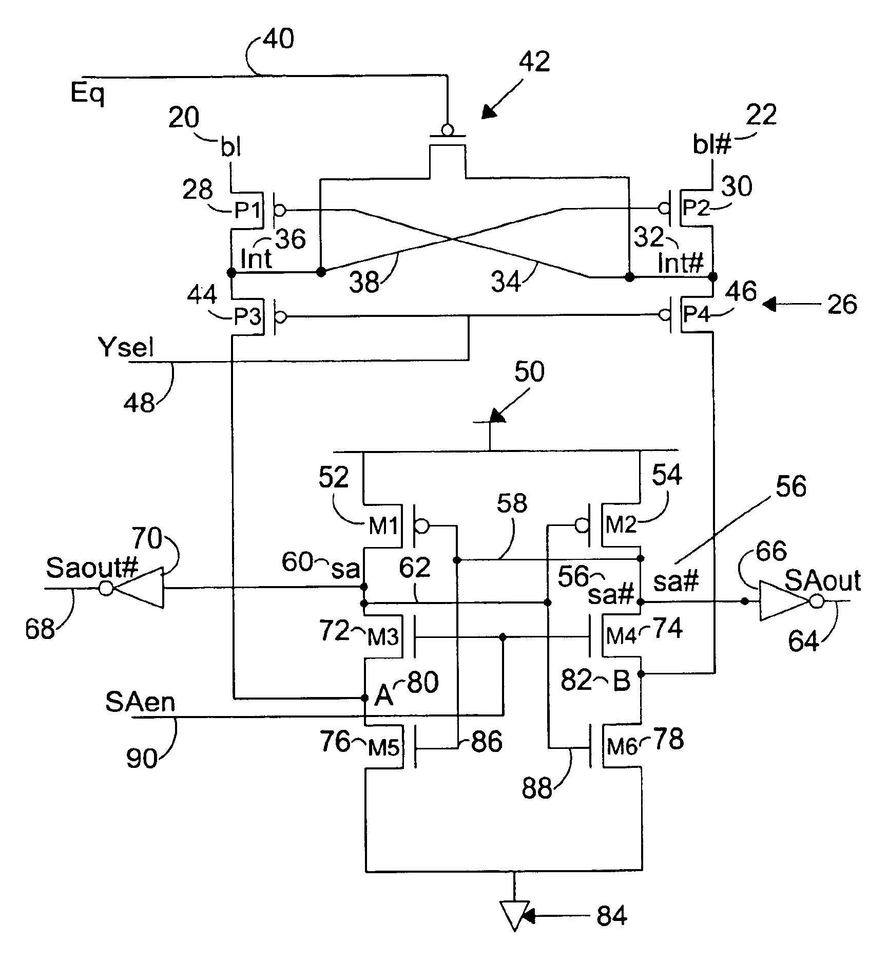 Differential current sense amplifier