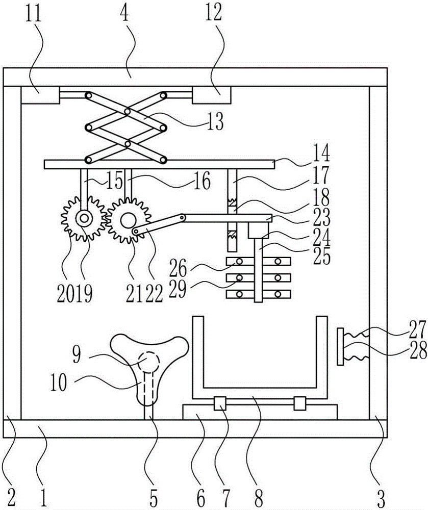 Outsole material gear-type mixing and stirring device for shoe industry