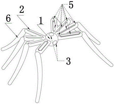 Integrally-formed spider bionic lamp