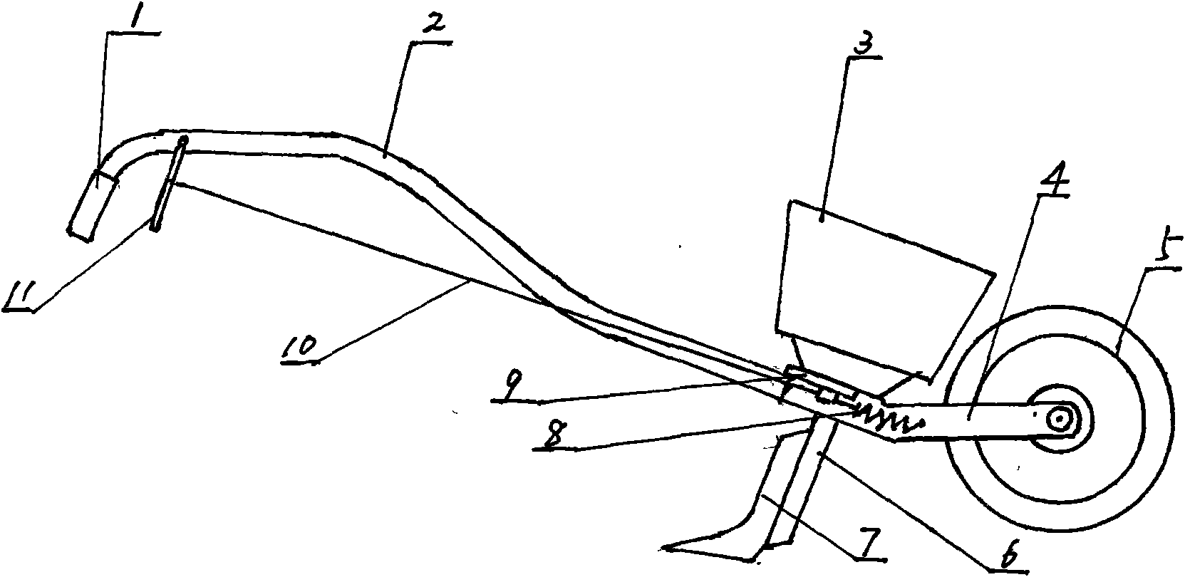 Manual gravity flow type fertilizer applicator for fruit trees