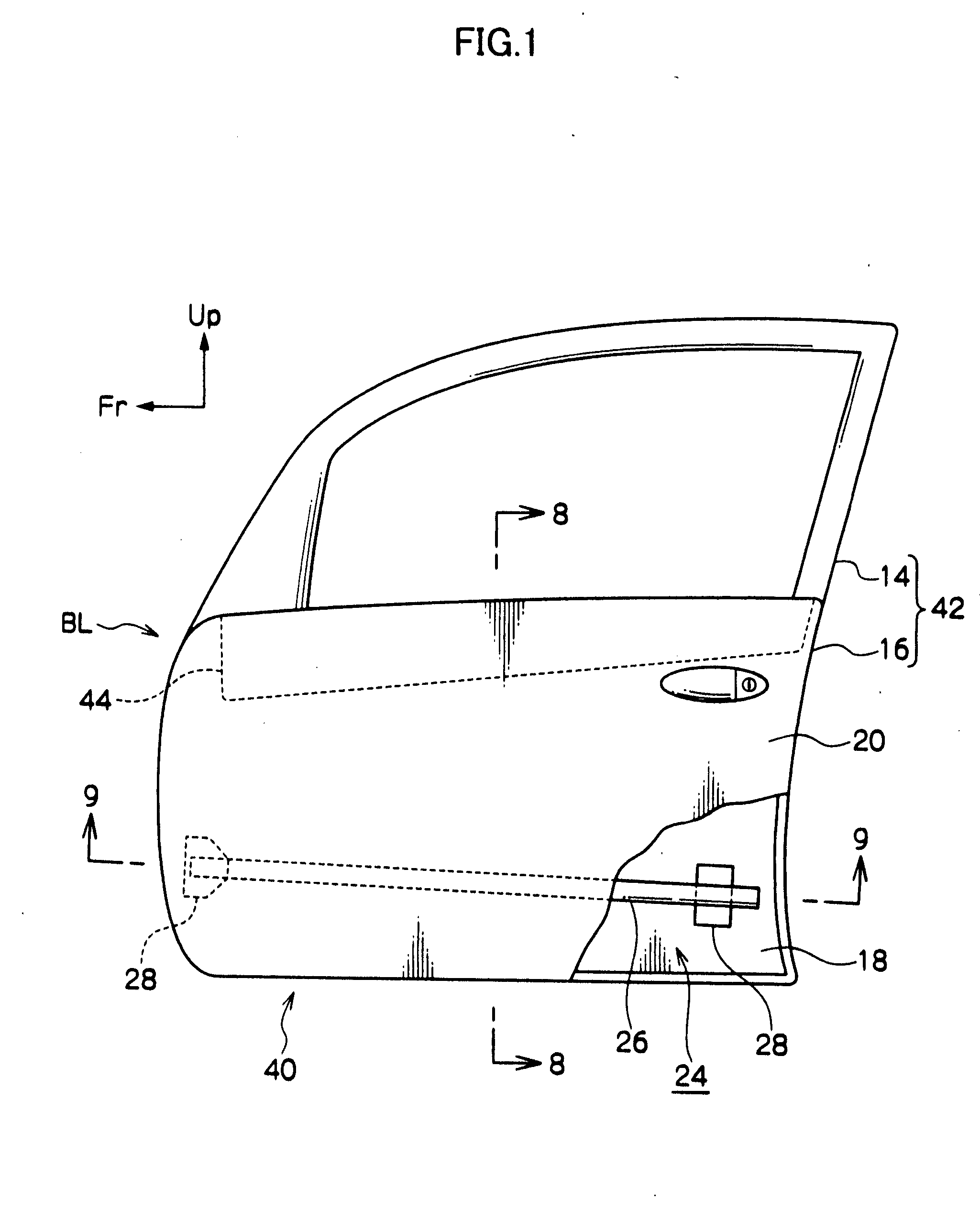 Vehicle door structure