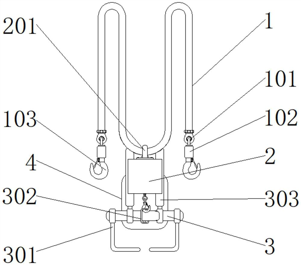 High-altitude lifting rope strap with safety air bag