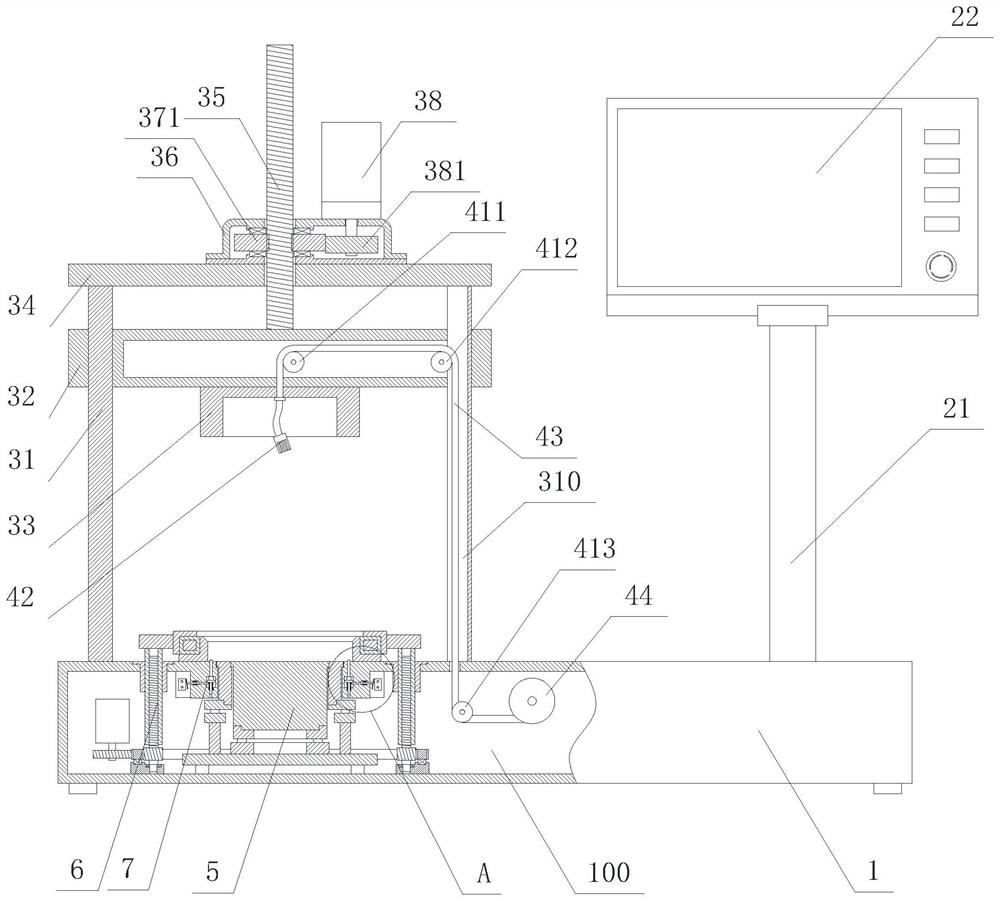 A split printing smart stamp split printing surface detection and fatigue testing device