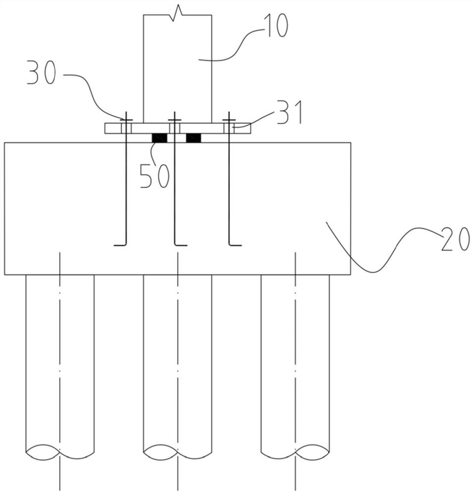 A method for loading and connecting nodes of foundation piles