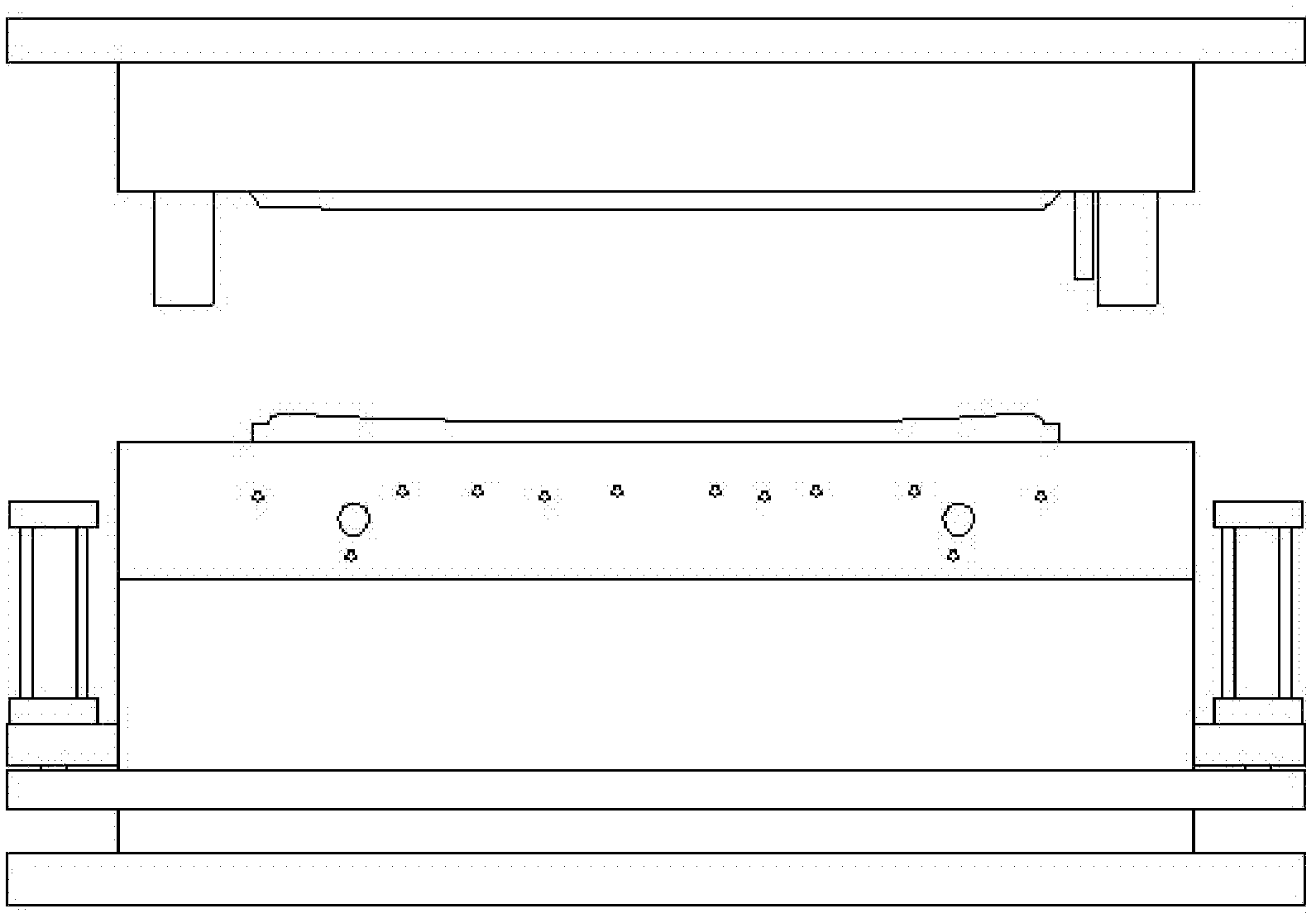 Injection molding and compression molding method of composite tufted carpet plastic interior ornament