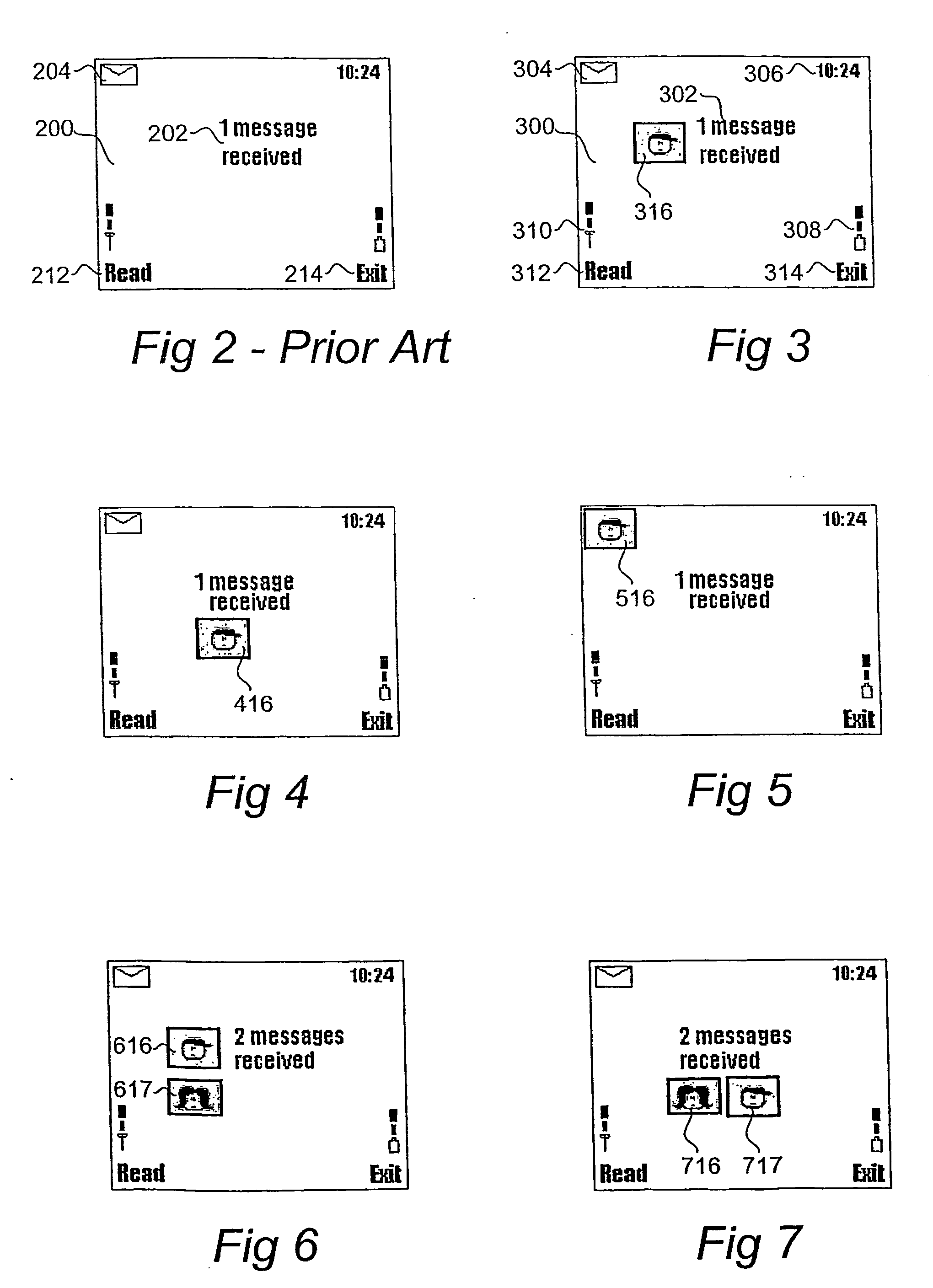 Communication apparatus and a method of indicating receipt of an electronic message, and a server, a method and a computer program product for providing a computerized icon ordering service