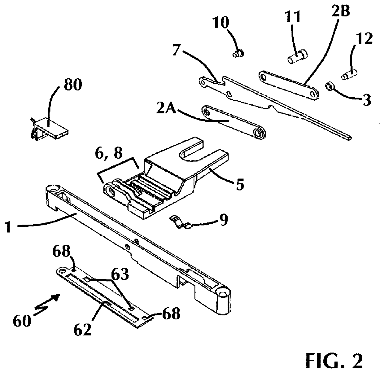 Side action flush lock for casement window and method of operating the same