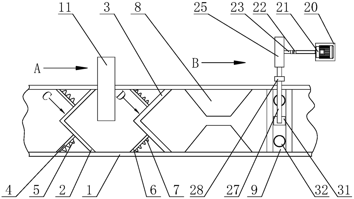 Sundry blocking device of environment protection ditch