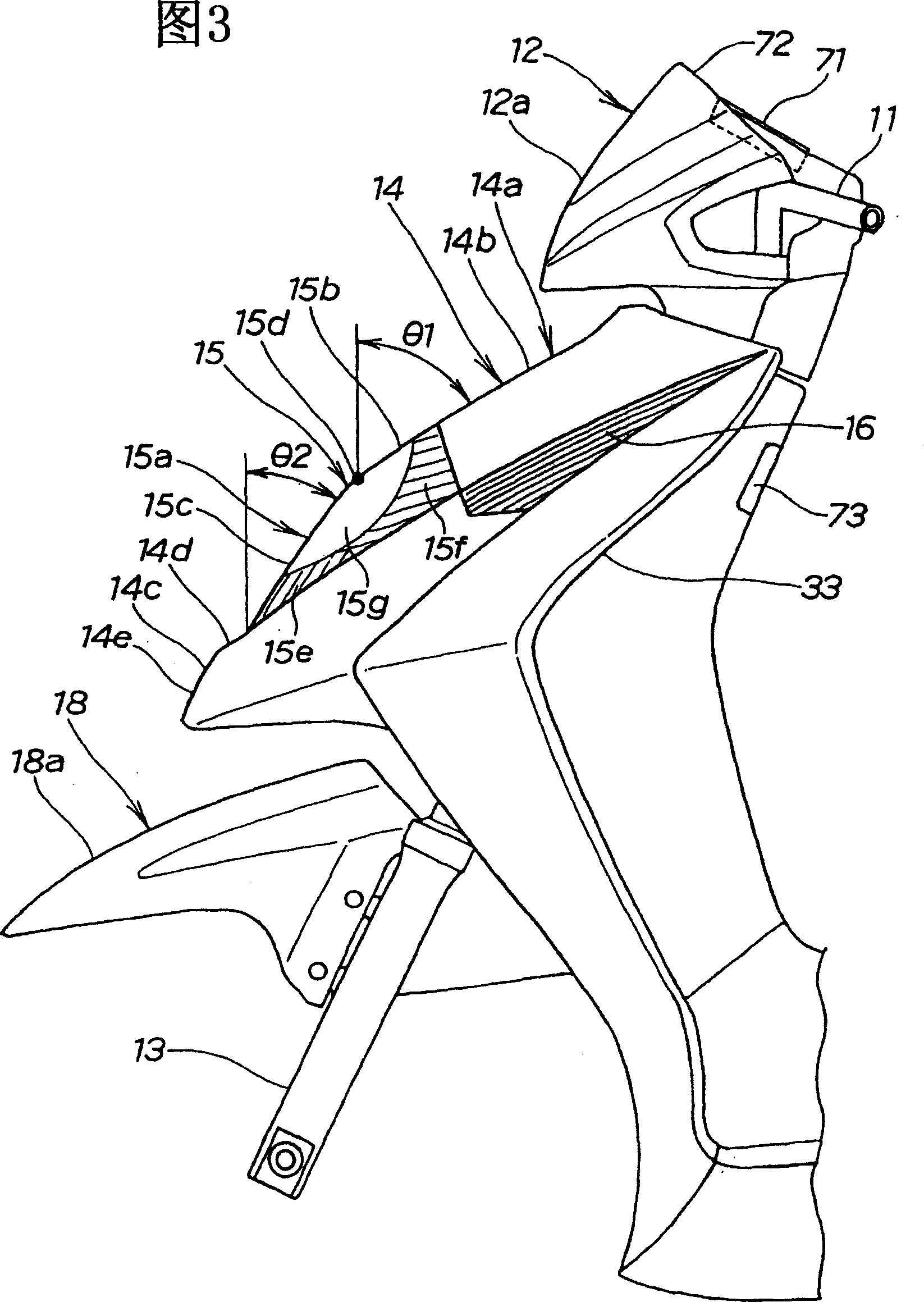 Rear structure of bicycle