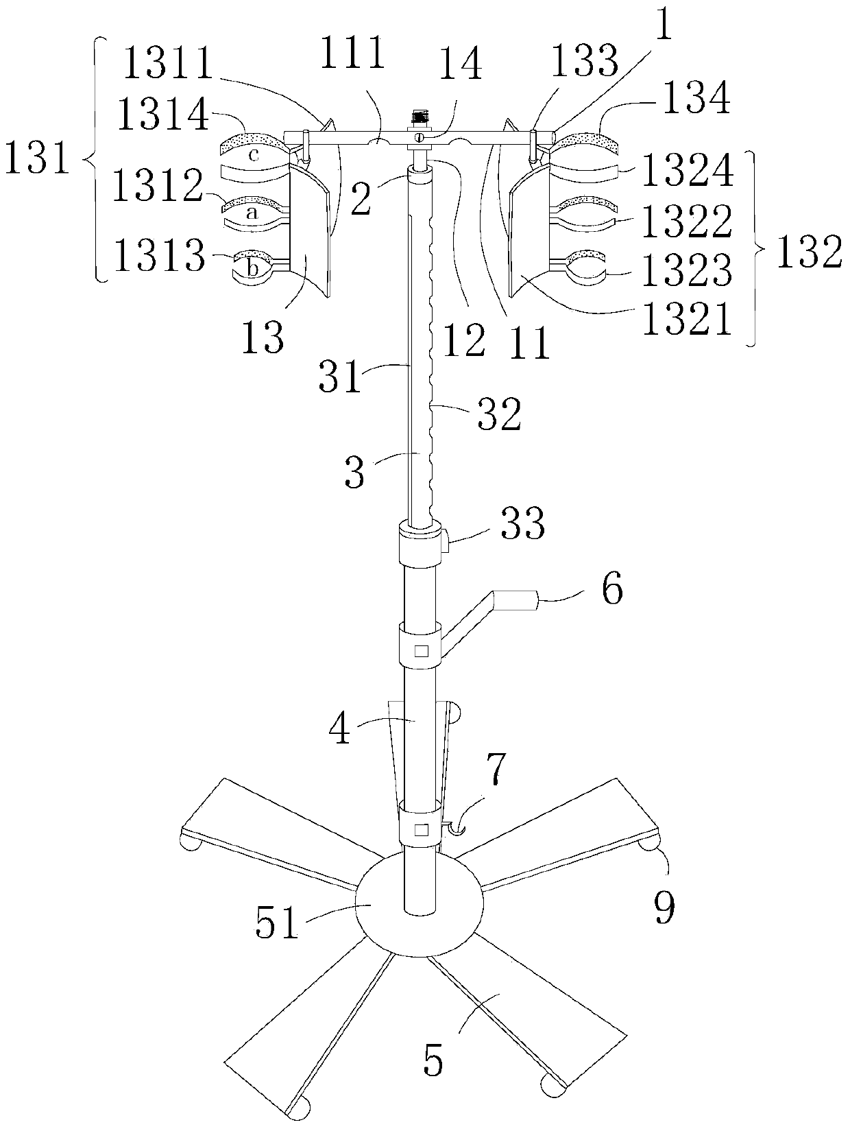 A movable infusion stand suitable for cardiothoracic and vascular surgery