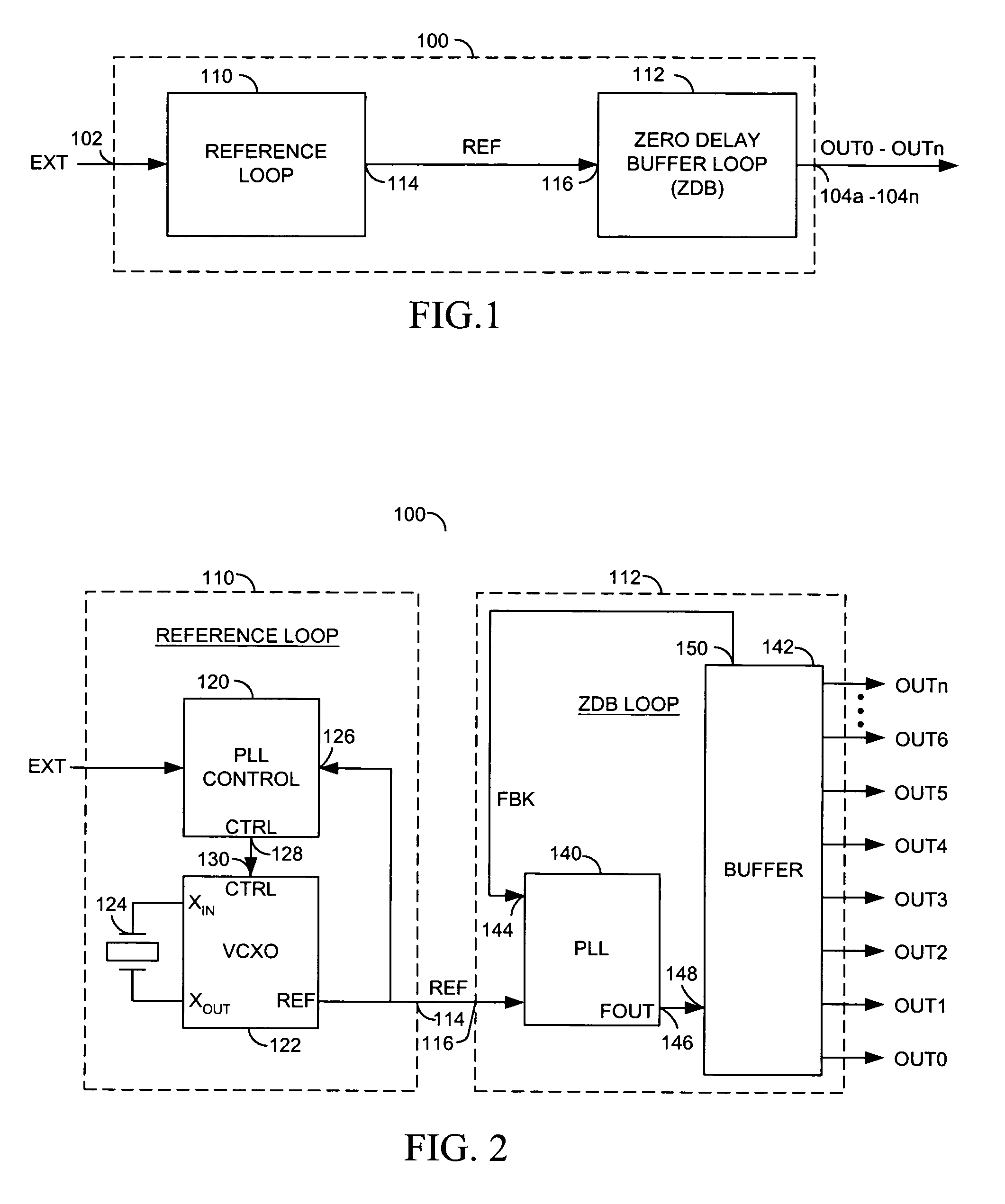 Fail-safe zero delay buffer with automatic internal reference